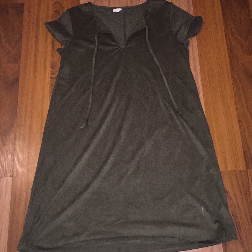 Forest green  suede dress